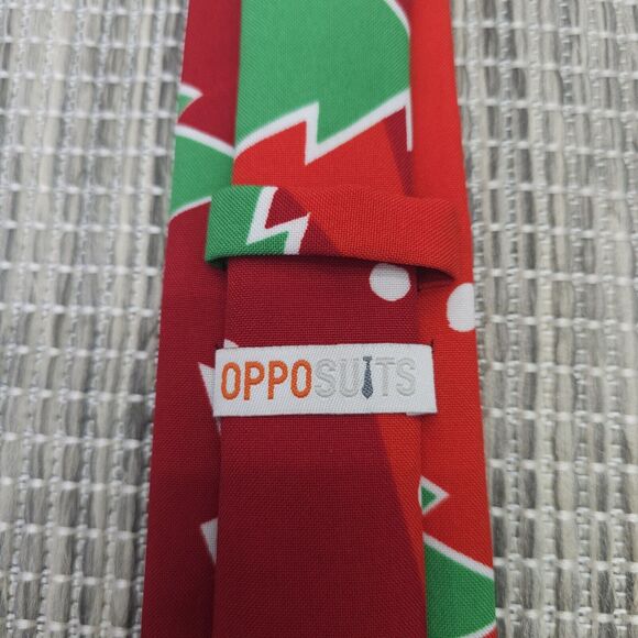 OppoSuits Neck Tie Abstract Christmas Tree Ugly Holiday Gift Present Thin NEW - Picture 5 of 11